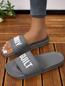 Dép lê thời trang mới, dép nhựa đế cao su đàn hồi cao dành cho nữ, thoải mái, mềm mại, đa năng, phù hợp cho việc đi lại, nhẹ, chống mài mòn, thích hợp cho nhà cửa, thư giãn và đi bộ với khả năng giảm sốc. - Xám - Xem 6