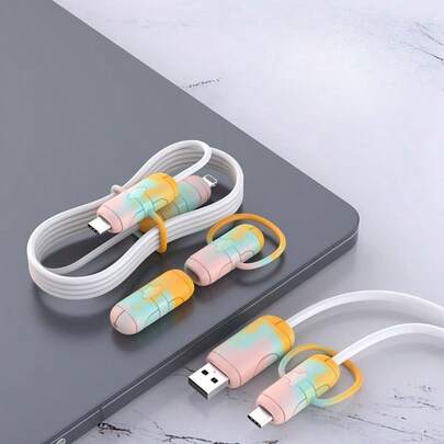 Silicone Cartoon Cable Winder, Protective Cord Organizer For Phone Charging Cable