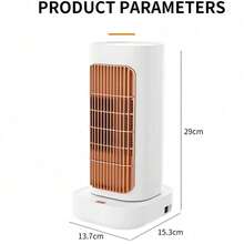 OBOVAY 1pc Portable Electric Heater Space Heater Fast Quiet Heating Electric Heater 90 Degree Oscillation Ceramic Desk Space Heaters