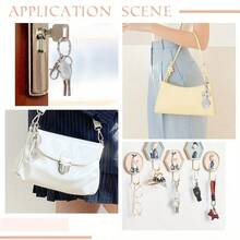 5pcs Keychain Base Pendant, Convex Gemstone Base, Keyring Charm, Time Gem Base, Suitable For DIY Keychain, Keychain, Bracelet Pendant, Bag Pendant, Earrings, Necklace, Jewelry, Ideal For Making Holiday Gifts And Valentine's Day Gifts, Charming Craft Decoration Materials - Keychain Cabochon Base - View 8