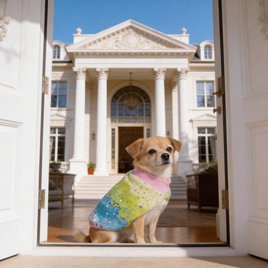 Handmade Mexican Embroidered Pet Dress | Colorful Traditional Design - 粉色 - 查看 1