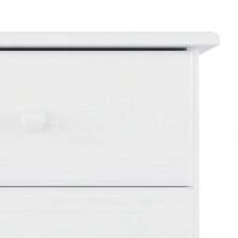 Cômoda vidaXL ALTA branca 112x35x73 cm madeira maciça de pinho - Branco - Ver 7