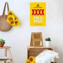 1pc Castlemaine Brewery XXX Gold Full Flavor Lager Beer Vintage Metal Sign, Bar Restaurant Kitchen Garage Wall Decor, Beer Themed Collectible, Home Decor Gift - Multicolor - View 6