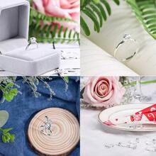 50pcs Diamond Engagement Ring/Bridesmaid Ring, Suitable For Wedding Table Decoration, Bachelor Party Decoration, Party Supplies, Gift Decoration, Cupcake Decoration, Valentine's Day, Etc. - Silver - View 7