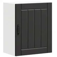vidaXL Armario mural de cocina Lucca ingeniería de madera negra - Negro - Ver 2