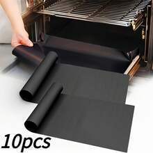 1-10 PCS Non-Stick Heat Resistant BBQ Grill Baking Mat, Oven Liner, Seal Strip, Bottom Protective Lining Pad With Oilproof, Reusable, Heavy Duty, Anti-Dirty, Leak Proof, Easy Clean Features, Flax, And Silicone Materials In Extra Large - Multicolor - View 9