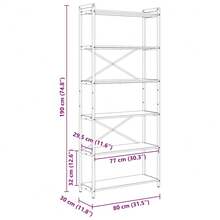 vidaXL Étagère Chêne Sonoma 40 x 30 x 85 cm Madera de ingeniería - Marrón - Ver 11