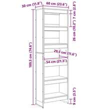 vidaXL Bibliothèque 2 pcs Bois Ancien 80 x 30 x 155 cm - Tabac - Voir 11