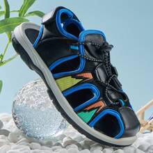 1 Pair Boys/Girls Summer Sandals, Beach/Water Shoes - Black - View 4