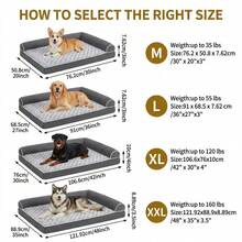 Dog Sofa For Large Dogs - Waterproof Dog Sofa Beds Medium, Supportive Foam Pet Couch Bed With Removable Washable Cover, Waterproof Lining And Nonskid Bottom, Grey - 灰色 - 查看 13