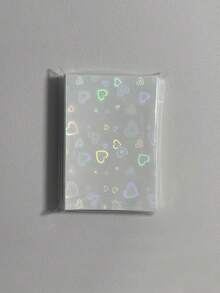 50pcs/Pack 61x91mm Holographic Shiny Star Card Sleeves, 3 Inch Top Loading Card Holders, Back To School