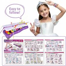Children's DIY Weaving Craft Set, Pink & Purple Storage Box, Colorful Threads And Decorative Rings, Portable Storage Design, Suitable For Making DIY Bracelets And Accessories, Children's Dress-Up Toys And Role-Playing, Ideal Gift For Homemade Crafts, Festivals Or Parties, Perfect Birthday Or Holiday Gift For Boys And Girls. - Multicolor - View 8