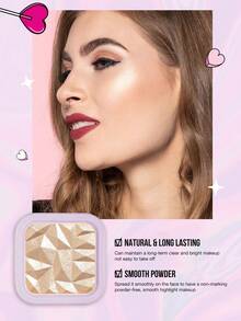 Misslyn Ultra Shimmery Highlighter, Brightens Complexion, Creates Radiant Makeup Look, Silver Glitter Highlighter, Face Brightening Highlighter, Luminous, High Color Payoff Smooth Formula, Natural Glow, Nose & Eye Contour Palette, Y2K Party & Beach Makeup - 1 Champagne Gold - View 5