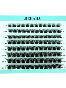 8 Rows 96 Pieces Of Mixed, Segmented, Thick, Dense, C And D Curvature, 3D Fluffy, Single Cluster False Eyelashes, Pre-Made, Fan-Shaped, Personalized, Segmented, Natural False Eyelashes For Eye Extension, Eyelash Extension, DIY At Home Cluster Eyelash Extensions Makeup - Black - View 4
