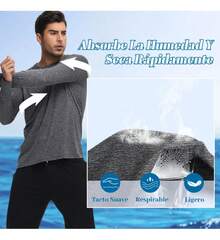 Tendencia3 Pack Playera Deportiva Para Hombre Compresión Manga Larga Negro Gris Oscuro Azul Oscuro Tejido Catiónico M Tejido CatiónicoCalidad premium - 1 - Ver 4
