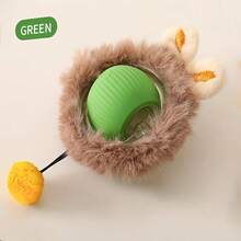 1pc LED Interactive Cat Toy Ball, USB Rechargeable Automatic Rolling Cat Teaser Toy With Plush Anti-Slip Base (Low Voltage Design, Striped Glowing Ball, Lightweight & Quiet, Suitable For All Indoor Cat Breeds) - Multicolor - View 15