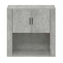 vidaXL Armario mural gris béton 80x33x80 cm madera de ingeniería - Gris - Ver 3
