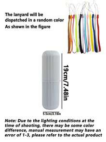 1pc Travel Toothbrush Cup, Portable Toothbrush Cup Holder, Plastic Toothbrush Travel Case, Multi-Functional, Can Hold Toothbrush And Toothpaste - Multicolor - View 11