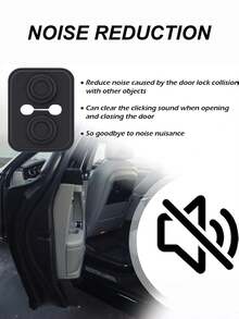 Silicone Car Door Lock Cover – Triple-Layer Shock Absorption Pad, Noise Reduction & Dustproof Protection For Door Latch, Anti-Rust Guard With Soft Silicone, Easy Install For All Vehicles,Door Shock-Absorbing Buffer Sleeve, Door Lock Tongue Protective Sleeve - Door Lock Protective Cover - View 5