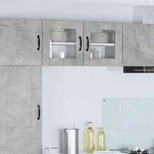 vidaXL Armário de cozinha 2 pcs cinza beton 40 x 31 x 40 cm - Cinza - Ver 1