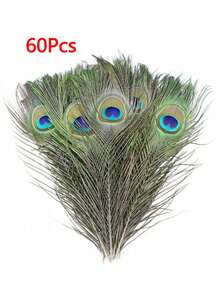 70pcs/50pcs Bulk Artificial Peacock Feathers, Suitable For Vases, Crafts, Weddings, Home Parties, Christmas Decorations, Etc. - Multicolor - View 17