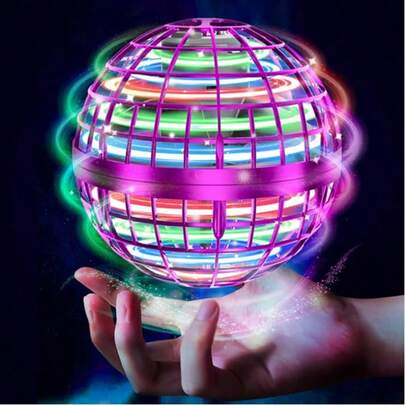 Flying Orb Ball Toy, 2026 Upgrade Hand Controlled Hover Ball With LED Lights, 360° Rotating Boomerang Globe Cool Mini Drone, Ideal Birthday&Christmas Gift