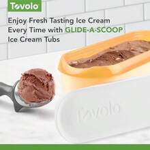 Tovolo Glide-A-Scoop - Tina de helado reutilizable Sunburst, contenedor hermtico sin BPA para helado casero, almacenamiento compacto para congelador, apto para lavaplatos (1.5 cuartos de galn) - rayos de sol+1.4 l - Ver 3
