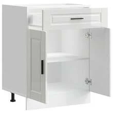 vidaXL Armoire de cuisine Porto blanc brillant bois ingénierie - Blanc - Voir 5