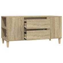 vidaXL Meuble TV Chêne sonoma 102x44,5x50 cm Bois d'ingénierie - Castanho - Ver 6