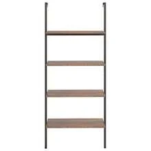 vidaXL Étagère con 4 niveles marrón foncé y negro 64x35x152,5 cm - Marrón - Ver 3