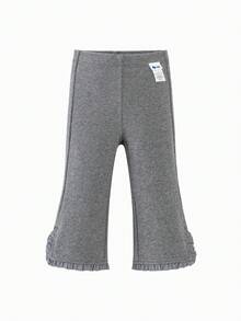 mini bala 女童弹力打底裤，柔软甜美舒适，喇叭裤型，2026春季系列 - 中花灰 - 查看 4