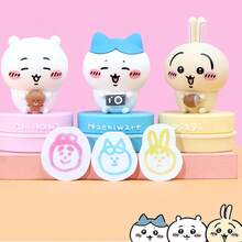 Miniso 千川系列8件套3D印章摆件，软橡胶材质，8件套，设计精细，兼具装饰和印章功能，适合桌面摆放，可爱卡通装饰（1件） - 淺藍色 - 查看 5