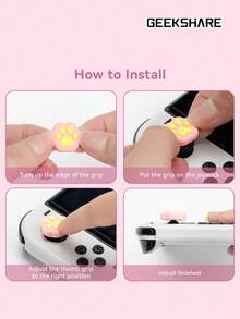 4个硅胶拇指握把套，独特猫爪设计，适用于 2017/OLED/Switch Lite - For Switch 2017/OLED/Lite - 查看 5