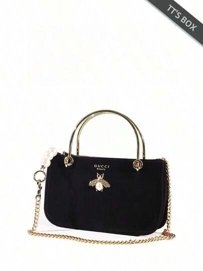 Gucci Customized Velvet Shoulder Bag - Luxury Handmade Handbag, Customizable Design, Elegant Evening Bag, Suitable For Special Occasions And Daily Use - Luxury Red/Black Ladies Clutch, Large Capacity Evening And Travel Bag, Exquisite Gift Packaging