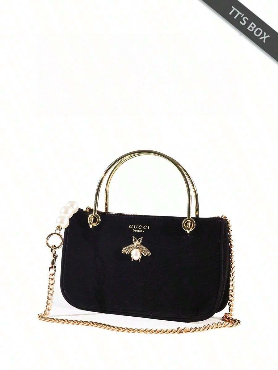 Gucci Customized Velvet Shoulder Bag - Luxury Handmade Handbag, Customizable Design, Elegant Evening Bag, Suitable For Special Occasions And Daily Use - Luxury Red/Black Ladies Clutch, Large Capacity Evening And Travel Bag, Exquisite Gift Packaging - 137881975 - View 1