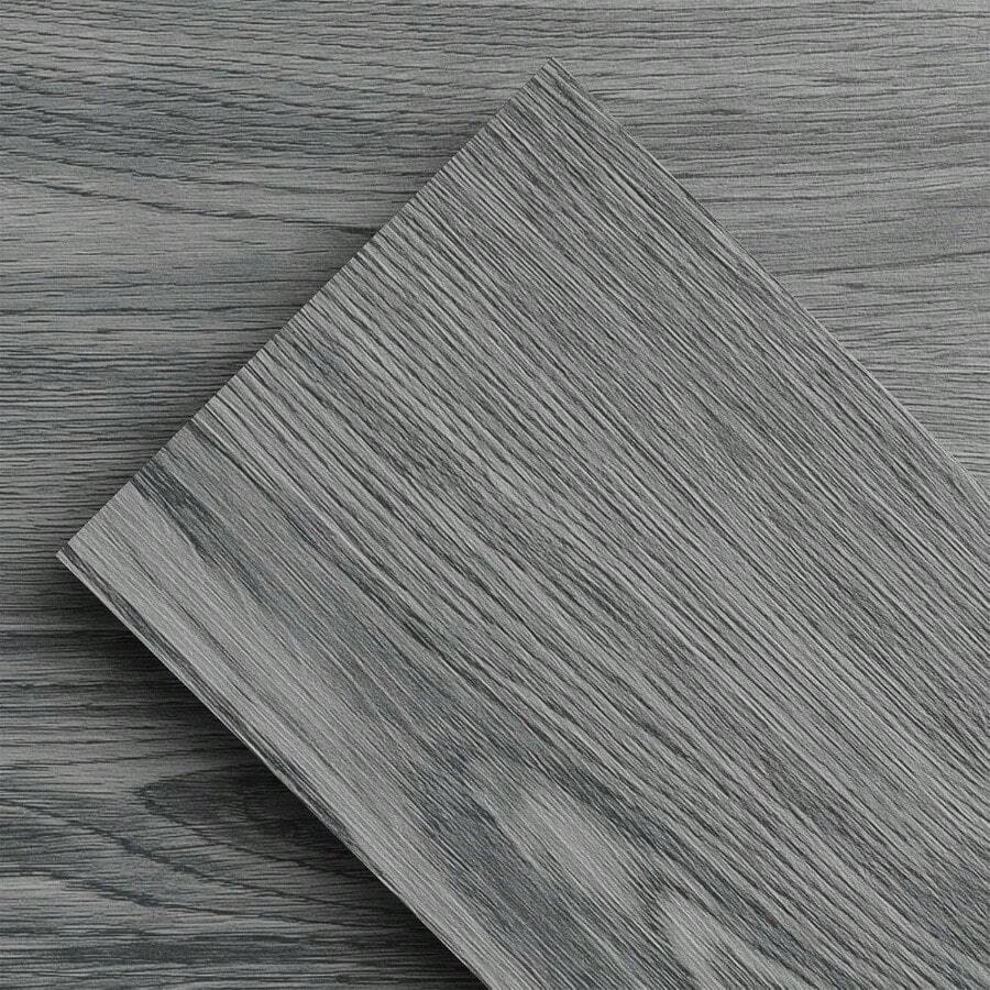 Peel And Stick Vinyl Flooring Plank 1 Piece, 4 Inchx6 Inch Self Adhesive Flooring Installation - Mẫu + Màu xám nhạt - Xem 1