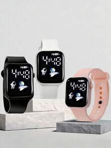 3pcs Kids Fashion Silicone Digital Watch, Children Gift - Multicolor - View 2