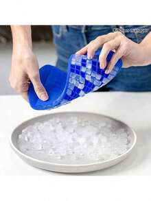 2pcs Small Square 160-Cavity Silicone Ice Cube Tray, With Good Cold Resistance And Durability, Ice Cube Tray, Pudding Mold, Suitable For Home, Bar And Other Occasions, Easy To Use - Multicolor - View 7