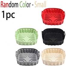 1pc Random Color Air Fryer Silicone Liner And Gloves, Reusable Square Silicone Air Fryer Liner, Air Fryer Basket, Easy To Clean 7QT Or Larger Capacity Air Fryer Silicone Pot, Suitable For Air Fryer, Microwave And Oven - Multicolor - View 6