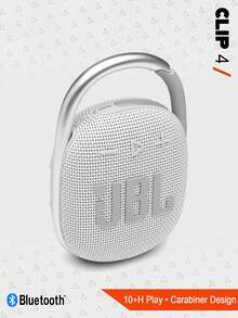 JBL Clip 4 迷你便携式蓝牙音箱，IP67 防水防尘，耐用夹式设计，低音浑厚，电池续航时间长，小巧便携，适合户外徒步、露营、骑行、海滩旅行等多种场合。 - 白色 - 查看 12