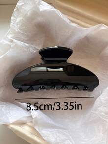 4个/1个 8.5厘米/3.35英寸 椭圆形 黑色、白色、棕色、红棕色 轻质塑料发夹，时尚百搭 高端优雅 简约纯色发爪，适合日常休闲、派对、通勤、海滩、度假、扎马尾、盘发、洗脸、化妆、服装配饰 女士发爪夹 优雅发饰 夏季 - 彩色 - 查看 2