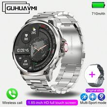 GUHUAVMI 2024 新款坚固耐用 1.85 英寸（4.7 厘米）高清大屏蓝牙通话智能手表，专为男士设计，配备 GPS 定位、710mAh 大容量电池、400 多款表盘、心率和睡眠监测功能，适用于安卓和 iOS 系统，是送给活力男士的最佳礼物。 - 黑色 - 查看 17