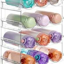 Vtopmart - Soporte Organizador apilable para Botellas de Agua, estantes de Almacenamiento de plstico Transparente para despensa, gabinete de Cocina, clset, encimera, organizacin y (12 Botellas) - 12 botellas - Ver 2