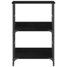 vidaXL Étagère Chêne negro 50 x 33 x 82 cm Madera de ingeniería - Negro - Ver 5
