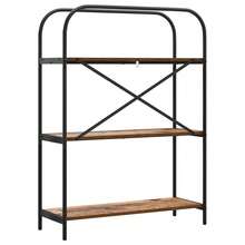 vidaXL Étagère Bois ancien 80 x 30 x 109 cm Bois d'ingénierie - Tabac - Voir 7