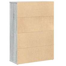 vidaXL Bibliothèque sonoma gris 60x24x85 cm ingénierie du bois - Gris - Voir 7