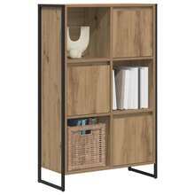 vidaXL Bibliothèque Chêne artisan 68 x 30 x 108,5 cm Bois d'ingénierie - Tabac - Voir 3