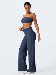 YEOREO Workout Leggings Womens No Front Seam Straight Leggings  31.5" High Waist Buttery Eddiy Gym Yoga Pants Summer Leggings For Women - Hải quân - Xem 8