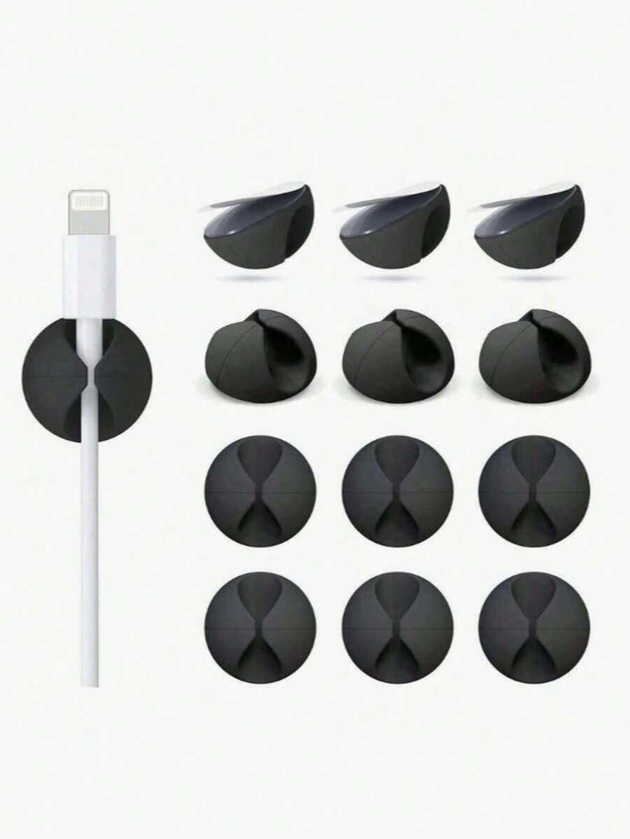 3 silikonowe klipsy do kabli, samoprzylepny uchwyt na kable, odpowiedni na biurko, do sypialni, jako prezent świąteczny (Boże Narodzenie, parapetówka) – miękki i wytrzymały silikon, mocny klej, nadaje się do porządkowania kabli do ładowania telefonu, kabli USB, przewodów słuchawkowych, niezbędny organizer na biurko i idealny prezent dla entuzjastów technologii. #Zarządzanie kablami #Niezbędnik na biurko #Prezent świąteczny #Akcesorium techniczne #Zarządzanie kablami - Wielokolorowe - Zobacz 1