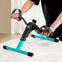 Mini Exercise Bike Pedal Exerciser With LCD Display Portable Folding Trainer Adjustable Resistance Leg Exercise Machine For Home Office Use - 綠色 - 查看 4